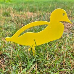 Canard colvert métal décoration, canetons noir ou jaune