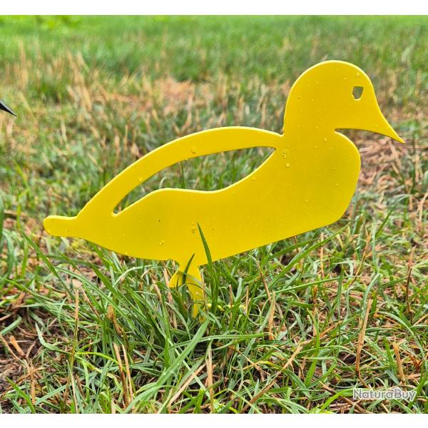 Canard colvert mtal dcoration, canetons noir ou jaune