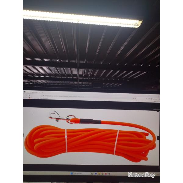 Longe synthtique rondes 10 mtres pour chien country 10mm