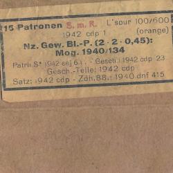 Etiquette originale seule 7,92x57 Allemagne ww2