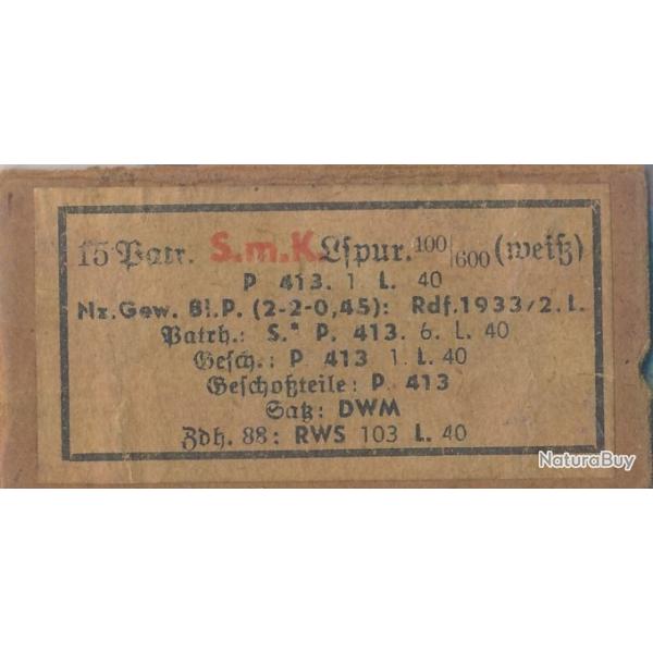 Etiquette originale seule 7,92x57 Allemagne ww2 8