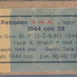 Etiquette originale seule 7,92x57 Allemagne ww2 9
