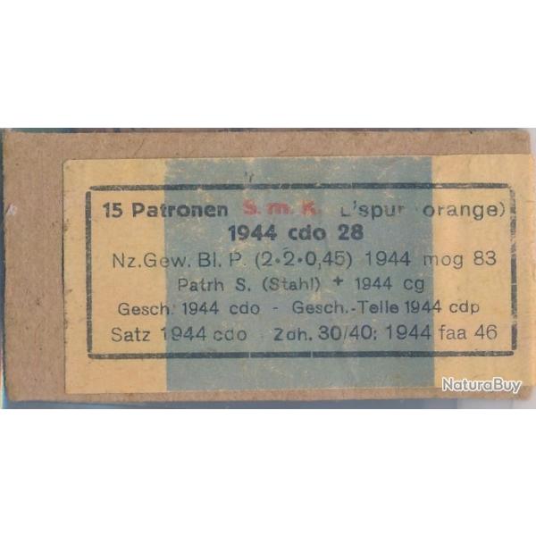 Etiquette originale seule 7,92x57 Allemagne ww2 9