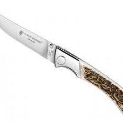 Couteau de chasse MR BLADE Claude Dozorme Lame acier 14C28N à cran intérieur manche cerf