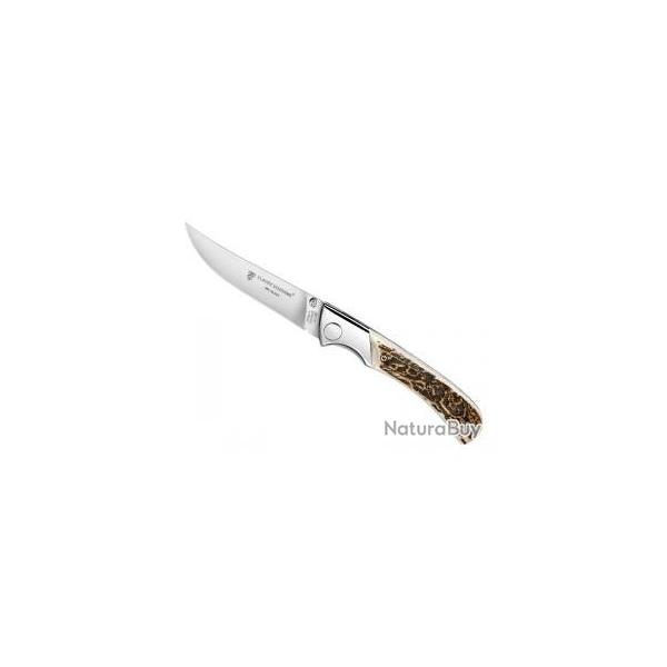 Couteau de chasse MR BLADE Claude Dozorme Lame acier 14C28N  cran intrieur manche cerf