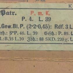 Etiquette originale seule 7,92x57 Allemagne ww2 11