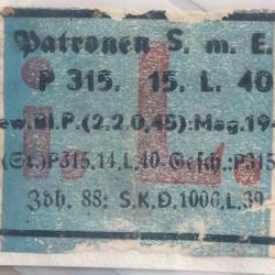 Etiquette originale seule 7,92x57 Allemagne ww2 12