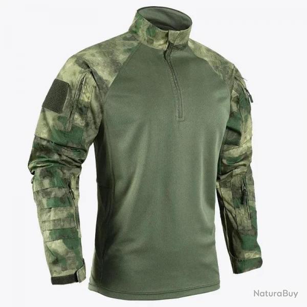 Army Tactical Shirt Man Shirts Military Combat Shirt Long Shirt Hunting Cothes Camouflage Shirts Pai