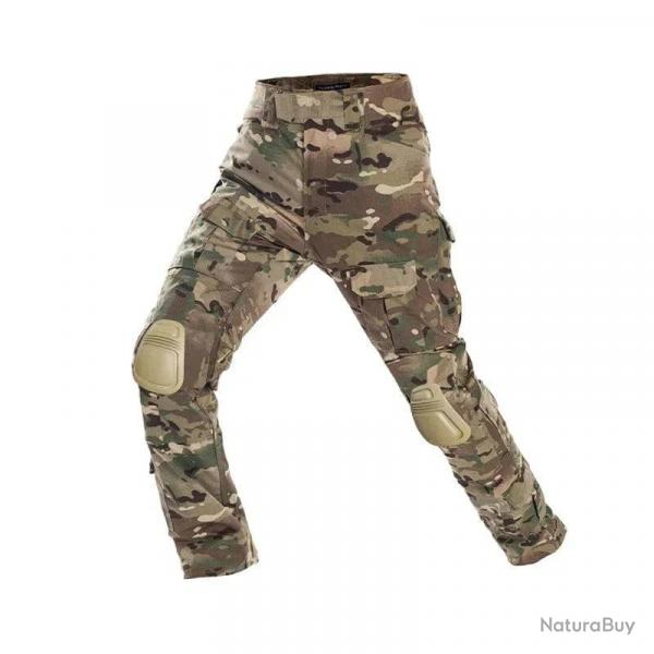 Men's Tactical CP Green Camouflage Cargo Pants Paintball Combat Trousers with Knee Pads Work Clothin