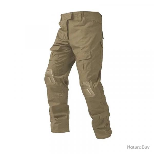Men's Tactical CP Green Camouflage Cargo Pants Paintball Combat Trousers with Knee Pads Work Clothin