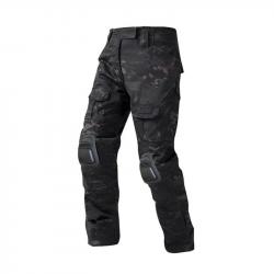 Men's Tactical CP Green Camouflage Cargo Pants Paintball Combat Trousers with Knee Pads Work Clothin