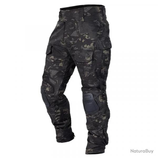 Mens Military Tactical Multicam Combat Uniform Black T-Shirt Long Sleeve Shirts&Pants Camping Huntin