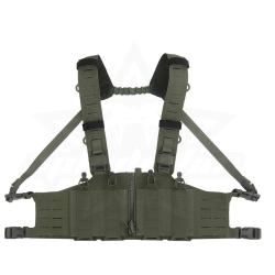 OPHIDIAN with M4 AR Magazine Pouch Adjustable Molle H-Type Vest Chest Gear Lightweight Zipper Link F
