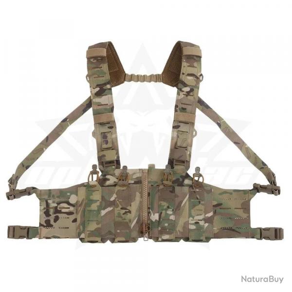 OPHIDIAN with M4 AR Magazine Pouch Adjustable Molle H-Type Vest Chest Gear Lightweight Zipper Link F