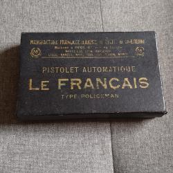 Boîte vide pistolet Manufrance 6.35 Le Français Policeman