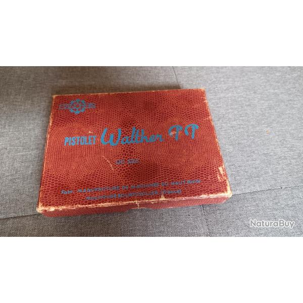 Bote vide pistolet Walther Manurhin PP avec notice