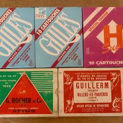 Lot de 5 boîtes de cartouches cal 16.