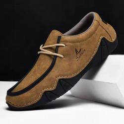 Chaussures homme cuir automne | Mocassins décontractés respirants | Baskets marche rando ville Marro
