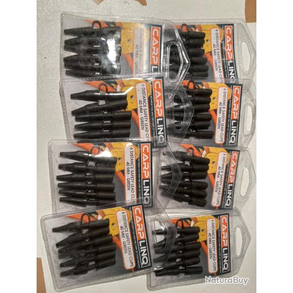66 clip plomb mtal +rubber tail 40 mm vert.distance safety lead clip. Pche carpe Carplinq OCCASION