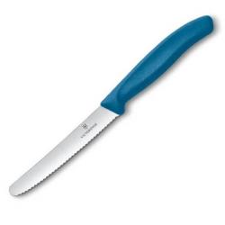 6.7832.C1 Couteau de table/tomate à dents Victorinox SwissClassic bleu 11cm/boîte de 20