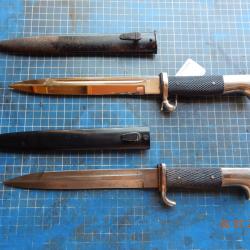 Lot 2 baïonnettes mauser de parade