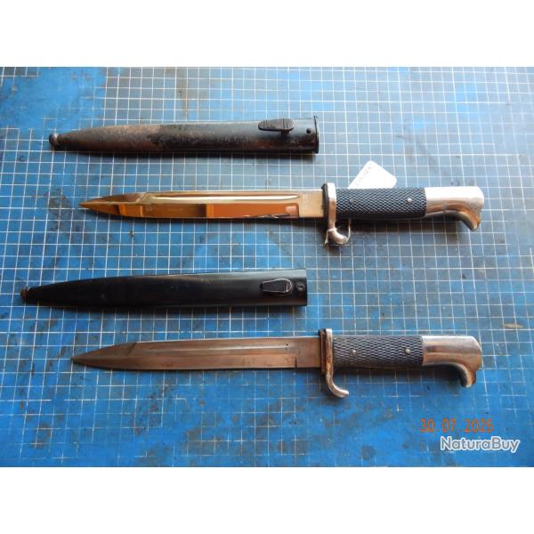 Lot 2 baonnettes mauser de parade