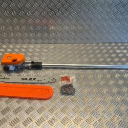 kit perche élagueuse tronçonneuse pour débroussailleuse 52cc Silex Gt garden Berlan Fuxtec Gartech