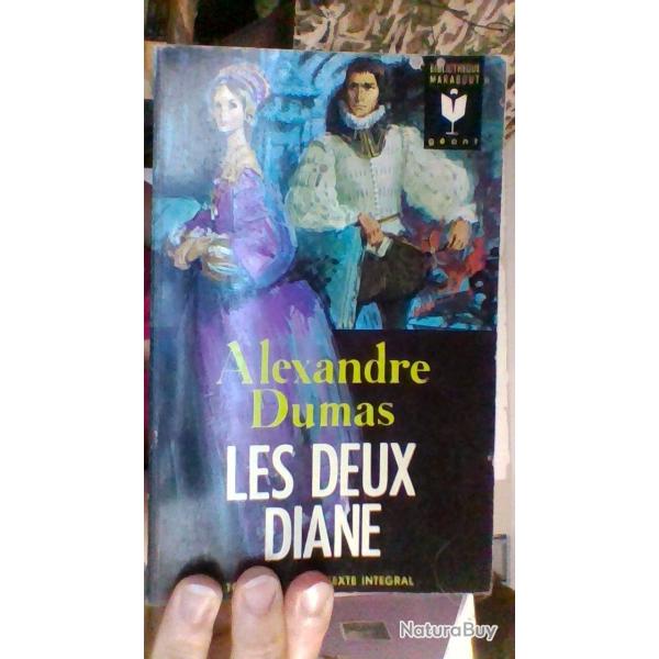 Les deux Diane tome 1 et tome 2 par Alexandre Dumas Bibliotheque Marabout -