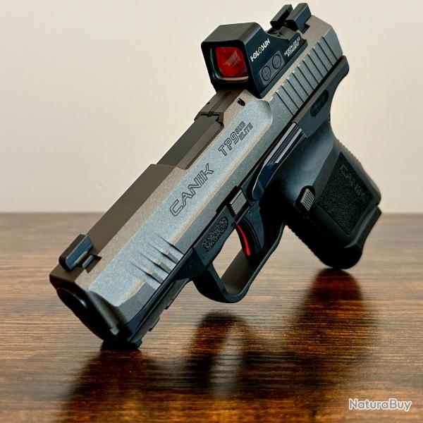 Pistolet Canik TP9 Sub Elite Custom Tungsten + Holosun HE507K-GR - Bonne Affaire!