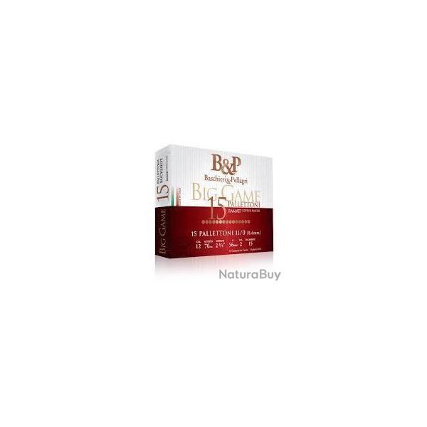 Cartouche Chevrotine B&P 15 GR Bourre Grasse Cal 12/70