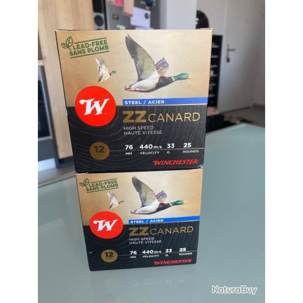 Cartouche  grenaille d'acier Winchester - ZZ Canard - Cal12 - (50pcs)