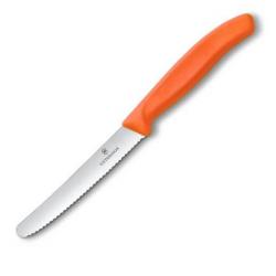 6.7839.C1 Couteau de table/tomate à dents Victorinox SwissClassic orange 11cm/boîte de 20