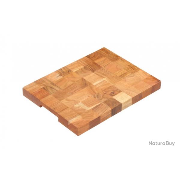 Planche  dcouper en bois d'acacia massif - 40x30 cm - idale pour le barbecue