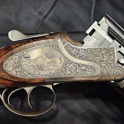 browning b25 calibre 12 faux corps devant 3 pièces gravure fond creux réalisation armurerie Briano