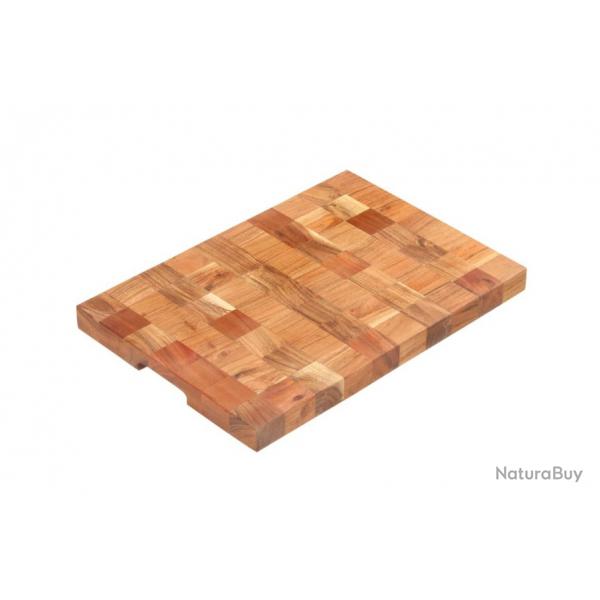Planche  dcouper en bois d'acacia massif - Grand format 50x34 cm - Idale pour barbecue