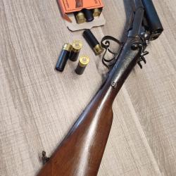 Ancien fusil type Lefaucheux à percussion centrale de calibre 16/65 en état de fonctionnement