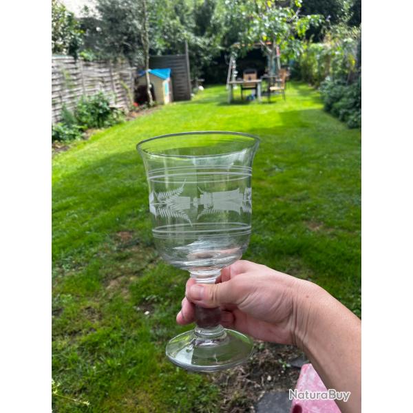 Grandes tasses en verre des annes 1960 et 1970