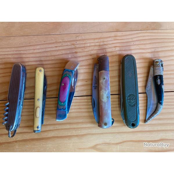 Lot de 6 couteaux pliants