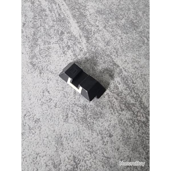 Hausse Glock acier insert blanc 6,5mm neuve.