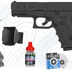 Pack Argent Pistolet Glock 19 cal BB 4.5 mm Umarex