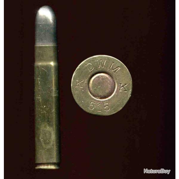 10.75 x 63 G Le Personnet - TRES RARE - balle nickel pointe arrondie - marquage : DWM K 515 K