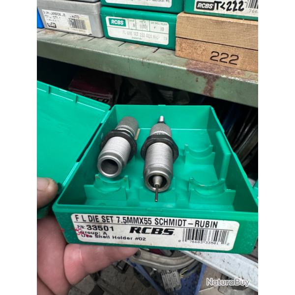 Outil rcbs 7,5x55 Schmidt rubin 33501