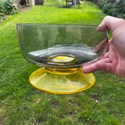 Coupe à fruits en verre des années 1950 et 1960