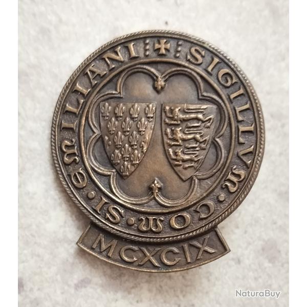 INSIGNE INTERESSANT ( base) -SIGILLVM COM SI EMILIANI -MCXCIX -ARTHUS BERTRAND PARIS- maonniques.