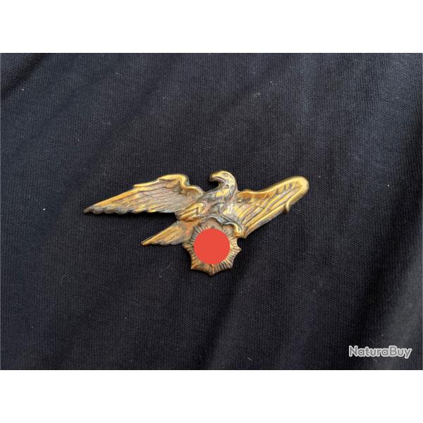 Reproduction - Aigle de coiffe officier du RLB - Allemand WW2