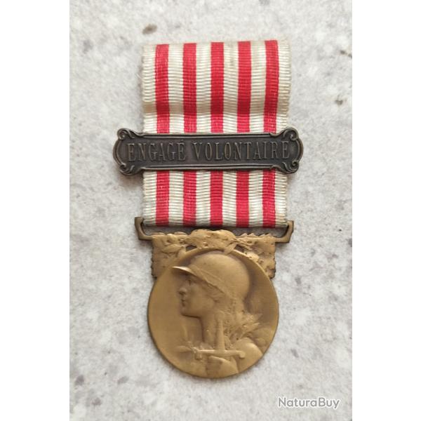 Mdaille Grande Guerre 1914-1918 Engag Volontaire WW1