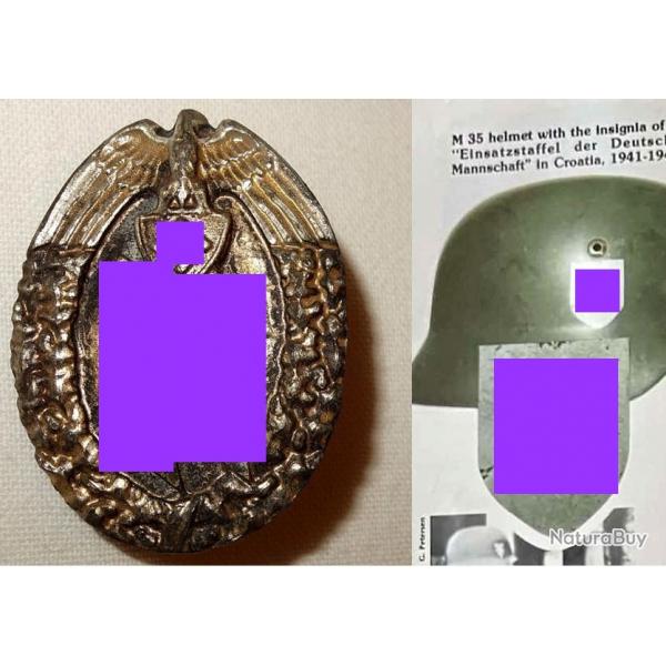 INSIGNE du LEGIONNAIRE CROATE WW2.