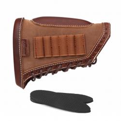 Cartouchière de crosse en cuir - tourbon - LIVRAISON GRATUITE
