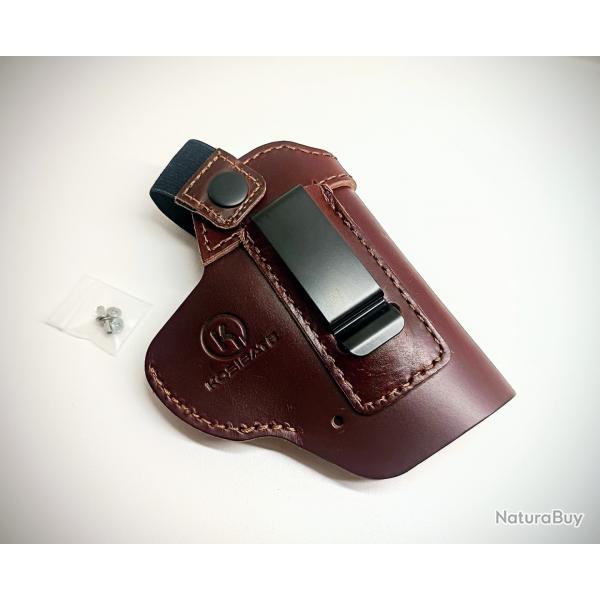 Holster en Cuir port Discret IWB universel Pour Glock et autres