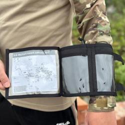 Pochette tactique avec compartiment pour carte et téléphone - noir - LIVRAISON GRATUITE